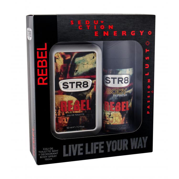 STR8 Rebel Подаръчен комплект EDT 50 ml + деоспрей 150 ml