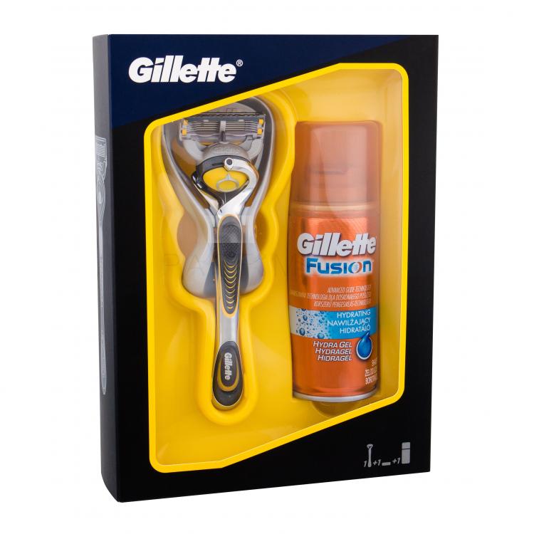 Gillette ProShield Подаръчен комплект самобръсначка с една глава 1 бр + гел за бръснене Fusion Hydrating 75 ml
