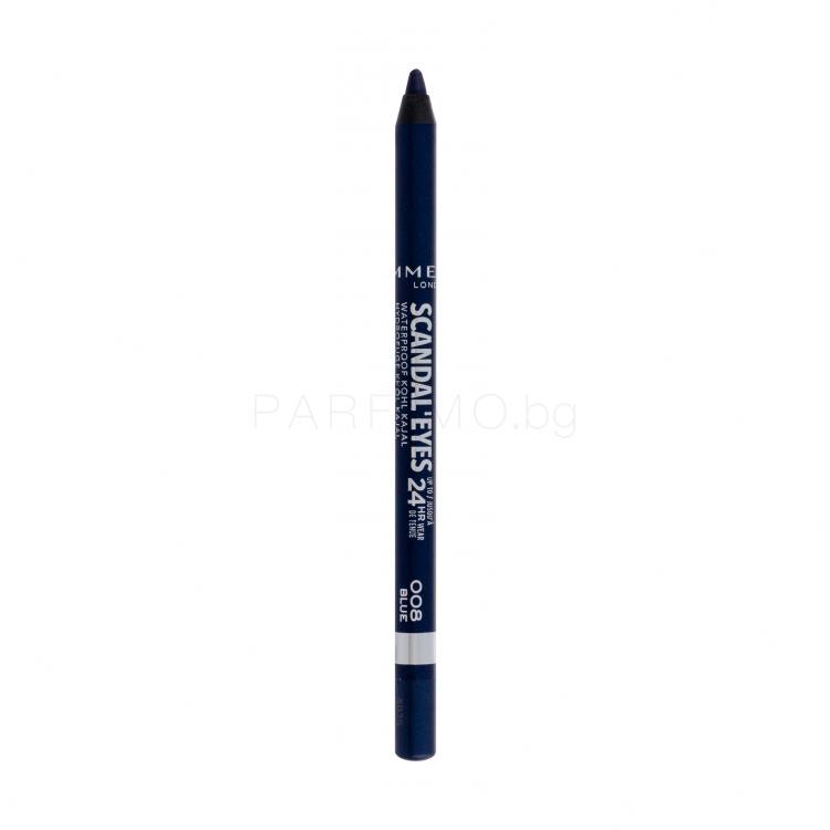 Rimmel London Scandaleyes Kajal 24HR Молив за очи за жени 1,3 g Нюанс 008 Blue