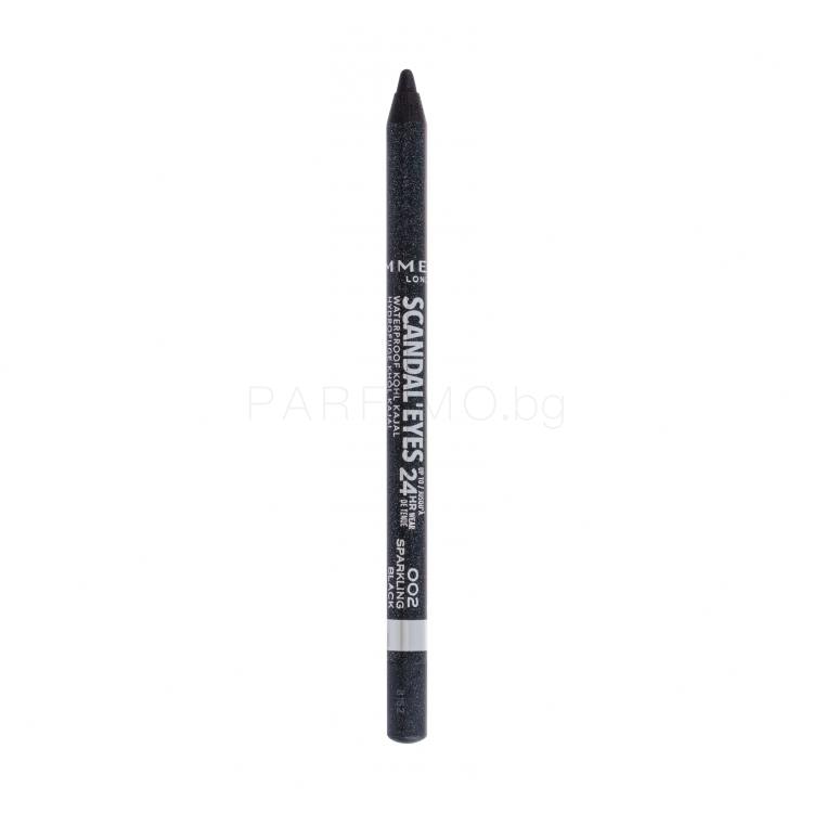 Rimmel London Scandaleyes Kajal 24HR Молив за очи за жени 1,3 g Нюанс 002 Sparkling Black