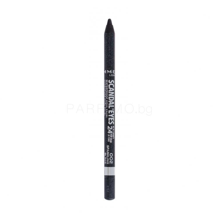 Rimmel London Scandal Eyes Kajal 24HR Молив за очи за жени 1,3 гр Нюанс 002 Sparkling Black