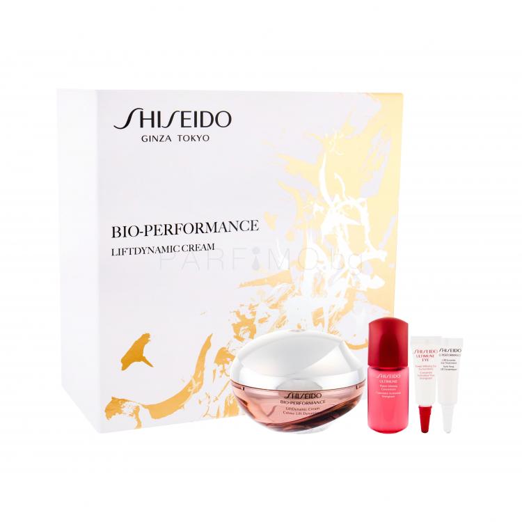 Shiseido Bio-Performance LiftDynamic Cream Подаръчен комплект дневна грижа за лице 50 ml + серум за лице Ultimune 10 ml + околоочна грижа Ultimune 3 ml + околоочна грижа Bio-Performance 3 ml