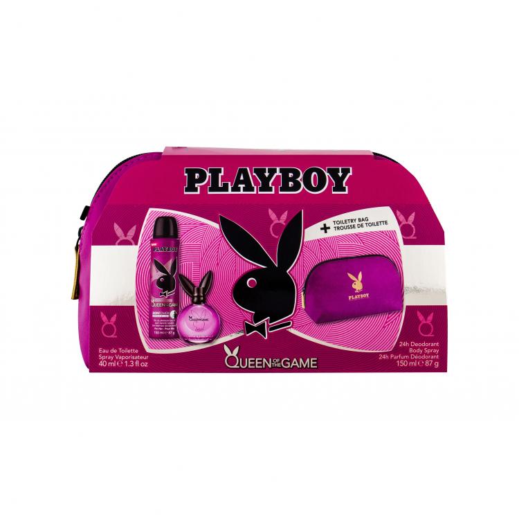 Playboy Queen of the Game Подаръчен комплект EDT 40 ml + дезодорант 150 ml + козметична чантичка
