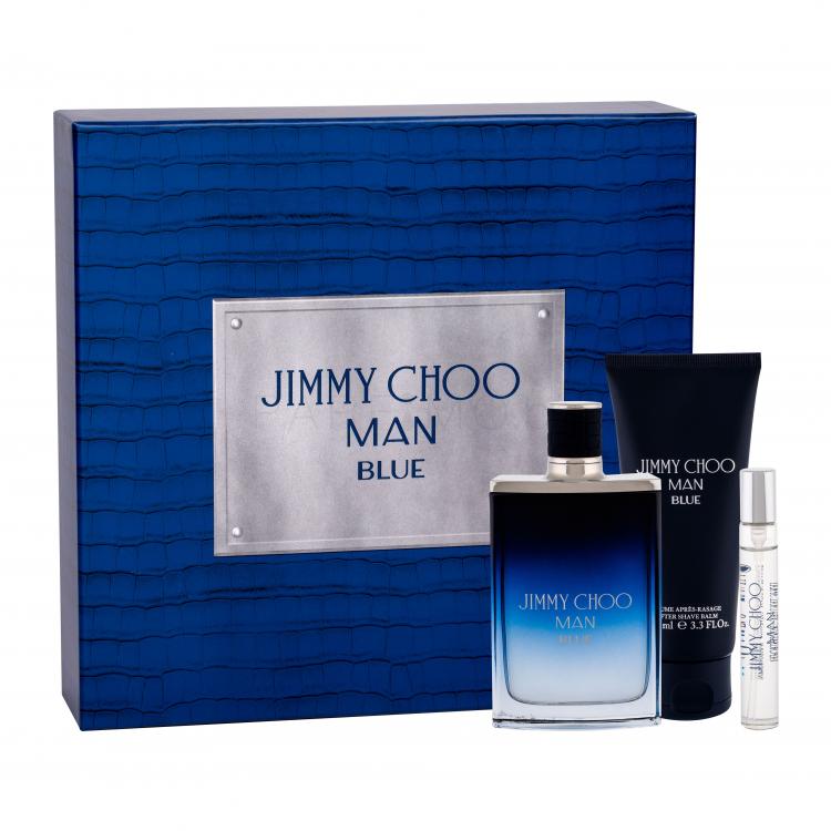 Jimmy Choo Jimmy Choo Man Blue Подаръчен комплект EDT 100 ml + EDT 7,5 ml + балсам след бръснене 100 ml