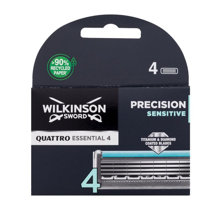 Wilkinson Sword Quattro Essential 4 Резервни ножчета за мъже Комплект