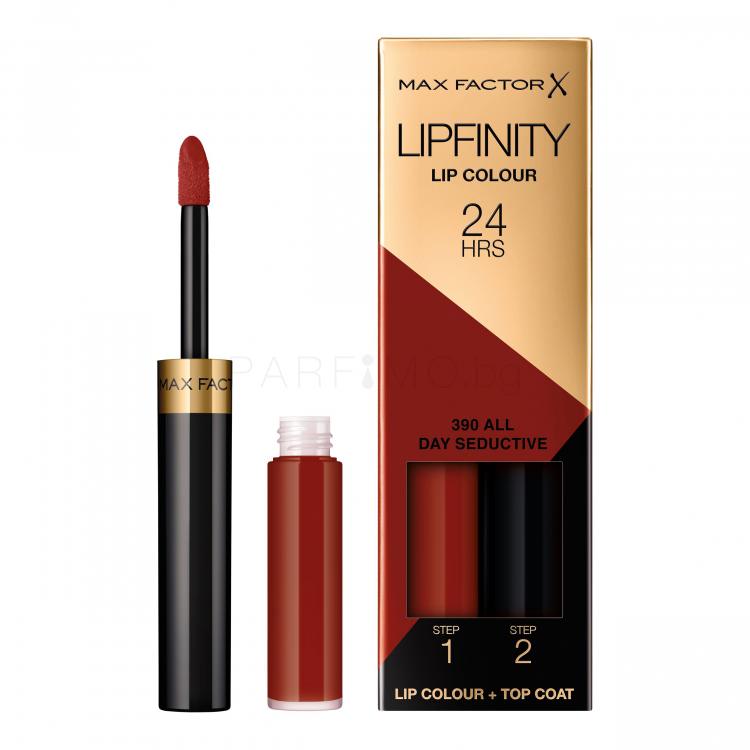 Max Factor Lipfinity 24HRS Lip Colour Червило за жени 4,2 гр Нюанс 390 All Day Seductive