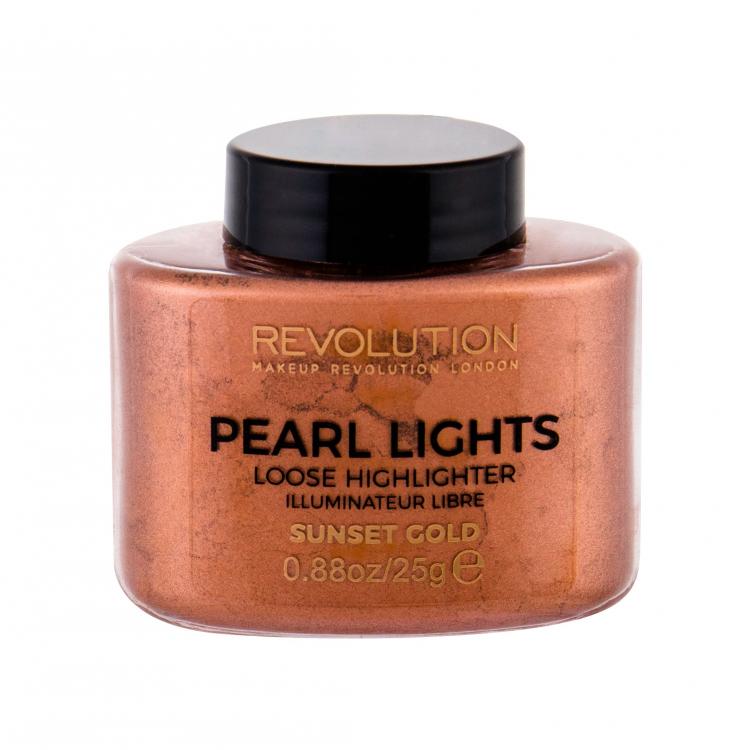 Makeup Revolution London Pearl Lights Хайлайтър за жени 25 гр Нюанс Sunset Gold