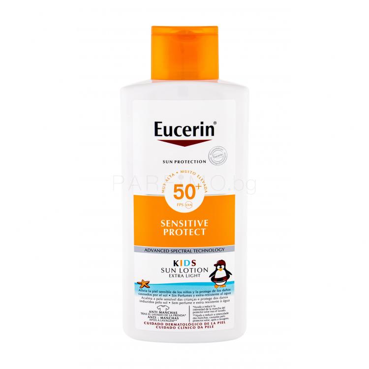 Eucerin Sun Kids Sensitive Protect Sun Lotion SPF50+ Слънцезащитна козметика за тяло за деца 400 ml