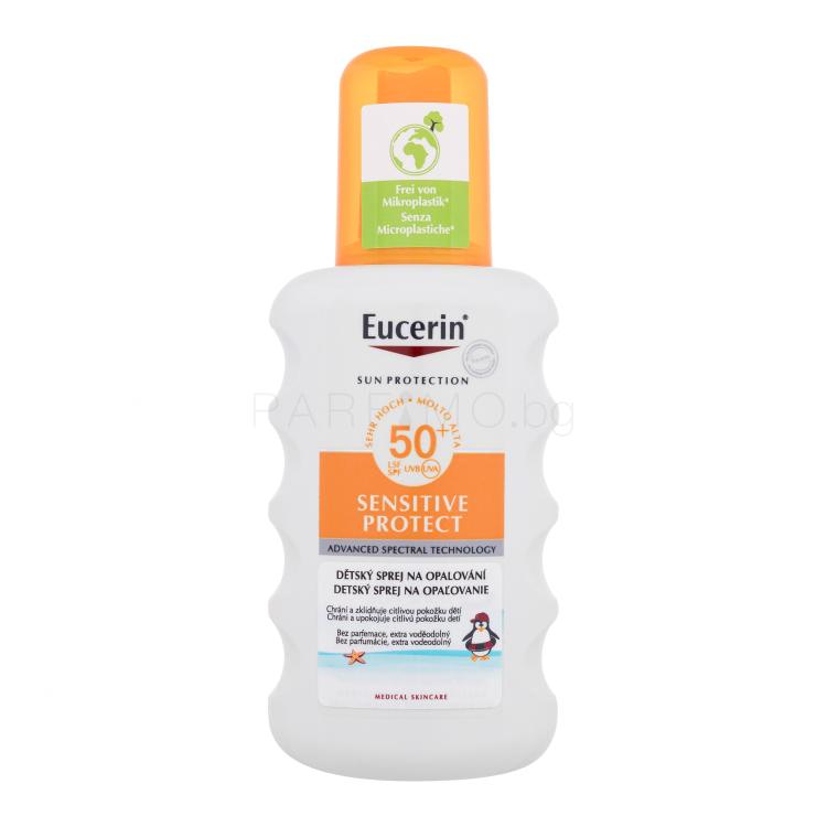 Eucerin Sun Kids Sensitive Protect Sun Spray SPF50+ Слънцезащитна козметика за тяло за деца 200 ml