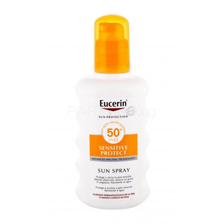 Eucerin Sun Sensitive Protect Sun Spray SPF50+ Слънцезащитна козметика за тяло 200 ml
