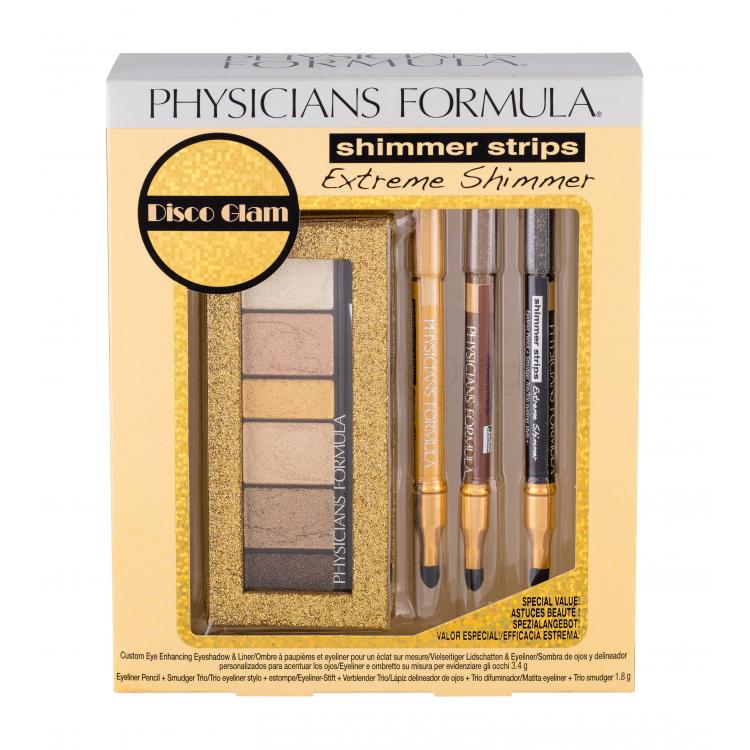 Physicians Formula Shimmer Strips Extreme Shimmer Kit Подаръчен комплект палитра сенки за очи 3,4 g + молив за очи Eyeliner Pencil &amp; Smudger 3 x 0,6 g