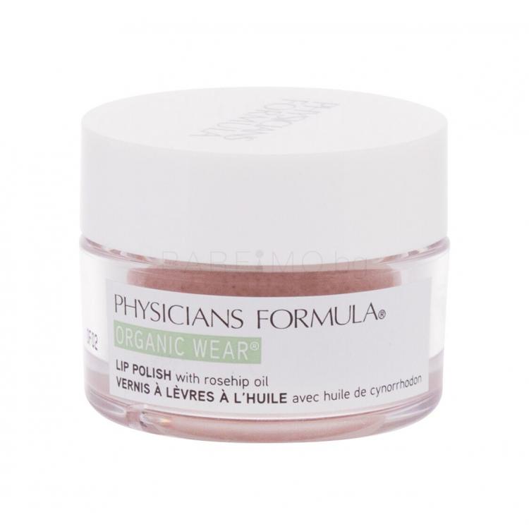 Physicians Formula Organic Wear Organic Rose Oil Lip Polish Ексфолиант за жени 14,2 гр Нюанс Rose