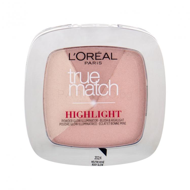 L&#039;Oréal Paris True Match Highlight Хайлайтър за жени 9 гр Нюанс 202.N Rosy Glow