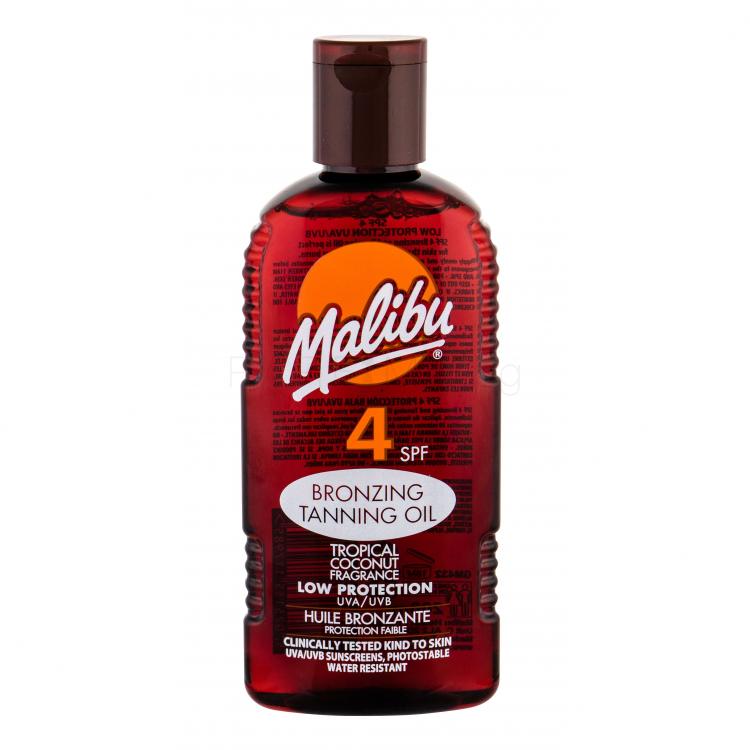 Malibu Bronzing Tanning Oil SPF4 Слънцезащитна козметика за тяло за жени 200 ml