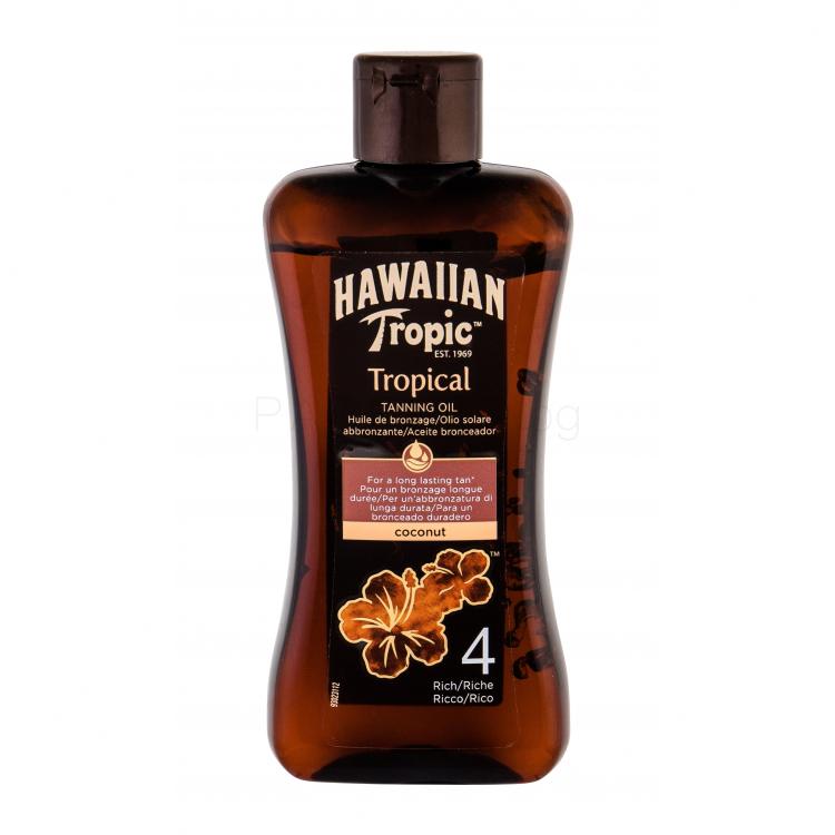 Hawaiian Tropic Tropical Tanning Oil SPF4 Продукт за след слънце 200 ml