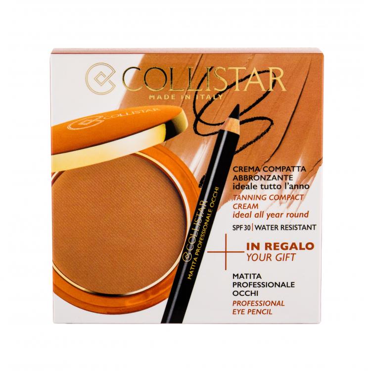 Collistar Tanning Compact Cream SPF30 Подаръчен комплект кремообразна пудра 9 g + молив за очи 0,80 g