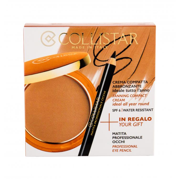 Collistar Tanning Compact Cream SPF6 Подаръчен комплект кремообразна пудра 9 g + молив за очи 0,80 g