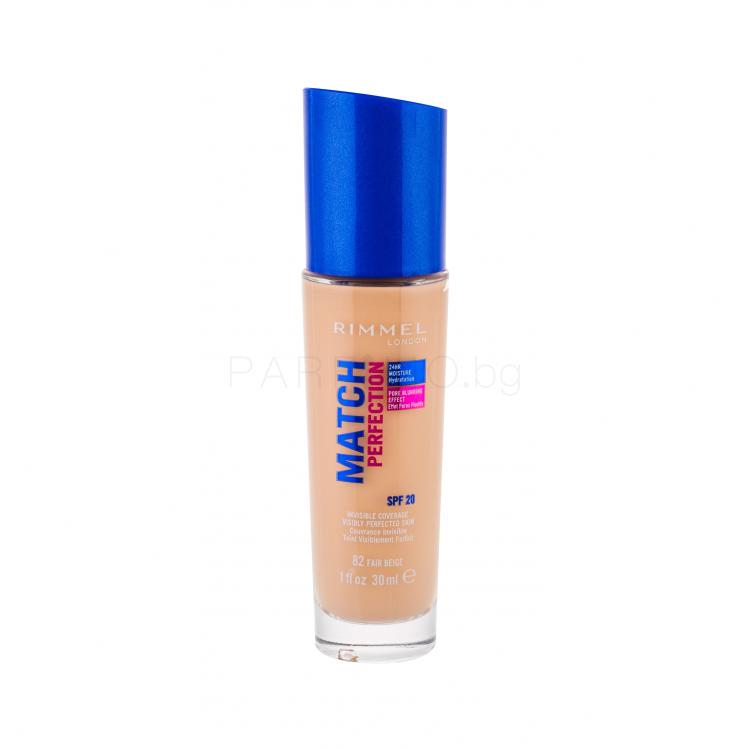 Rimmel London Match Perfection SPF20 Фон дьо тен за жени 30 ml Нюанс 82 Fair Beige