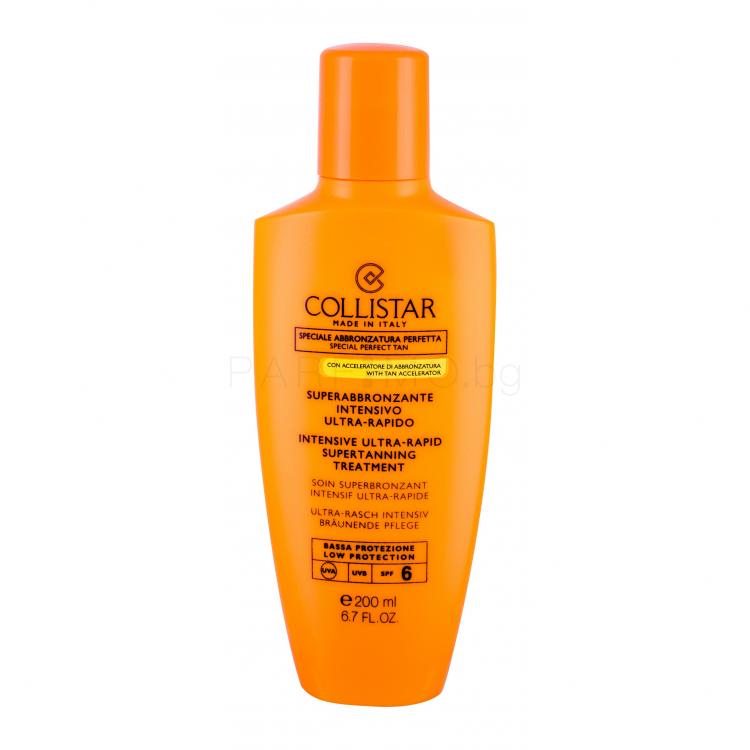 Collistar Special Perfect Tan Intensive Ultra-Rapid Supertanning SPF6 Слънцезащитна козметика за тяло за жени 200 ml