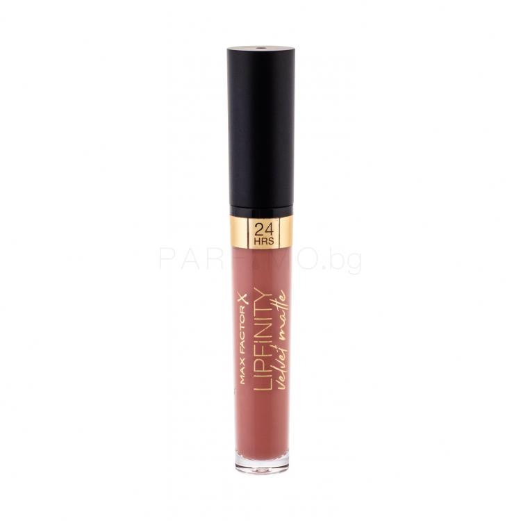 Max Factor Lipfinity Velvet Matte 24HRS Червило за жени 3,5 ml Нюанс 035 Elegant Brown