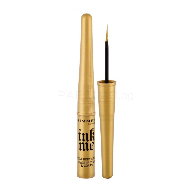 Rimmel London Ink Me Очна линия за жени 3,5 ml Нюанс 002 Gold