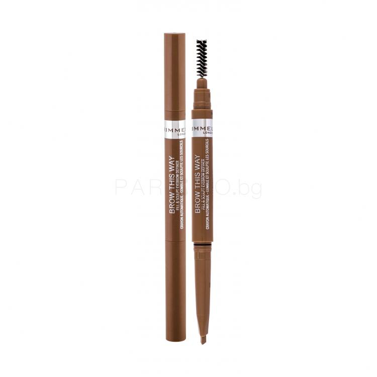 Rimmel London Brow This Way Fill &amp; Sculpt Молив за вежди за жени 0,25 гр Нюанс 001 Blonde