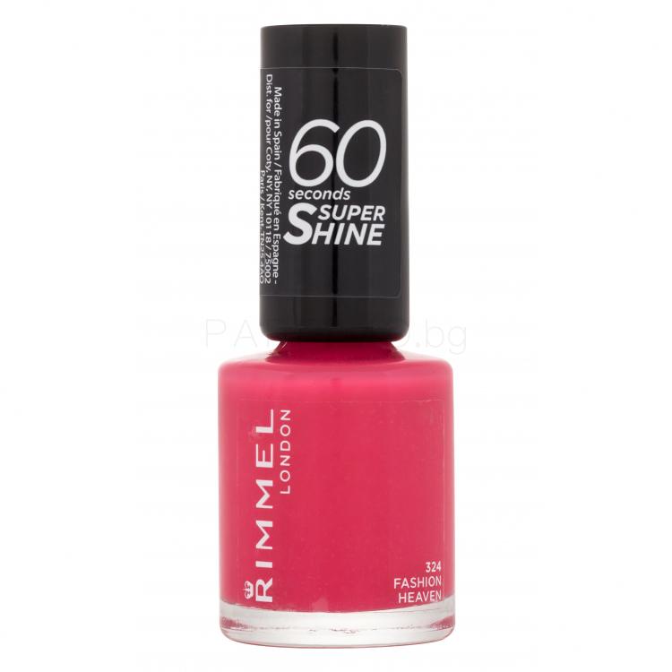 Rimmel London 60 Seconds Super Shine Лак за нокти за жени 8 ml Нюанс 324 Fashion Heaven