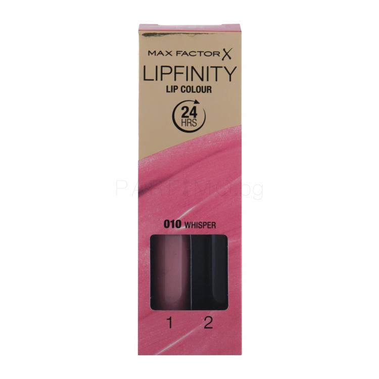 Max Factor Lipfinity 24HRS Lip Colour Червило за жени 4,2 g Нюанс 010 Whisper