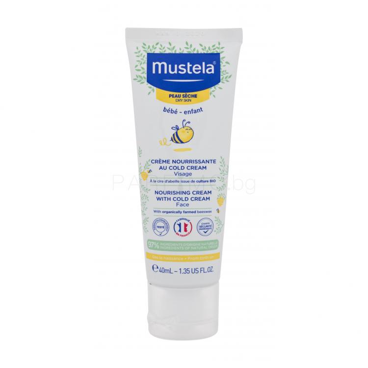 Mustela Bébé Nourishing Cream With Cold Cream Дневен крем за лице за деца 40 ml