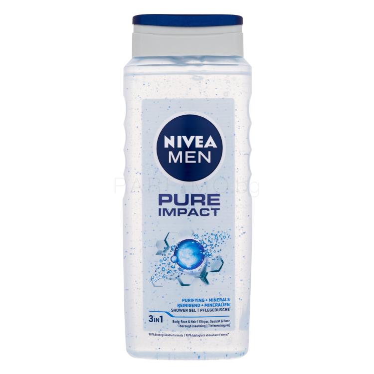Nivea Men Pure Impact Душ гел за мъже 500 ml