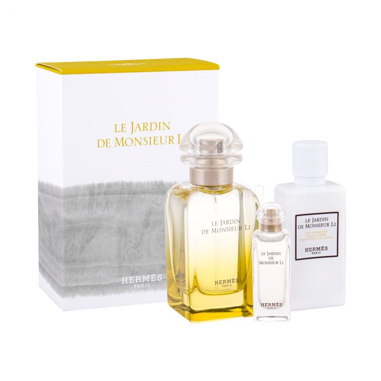 Hermes Le Jardin de Monsieur Li Подаръчен комплект EDT 50 ml + лосион за тяло 40 ml + EDT 7,5 ml увредена кутия
