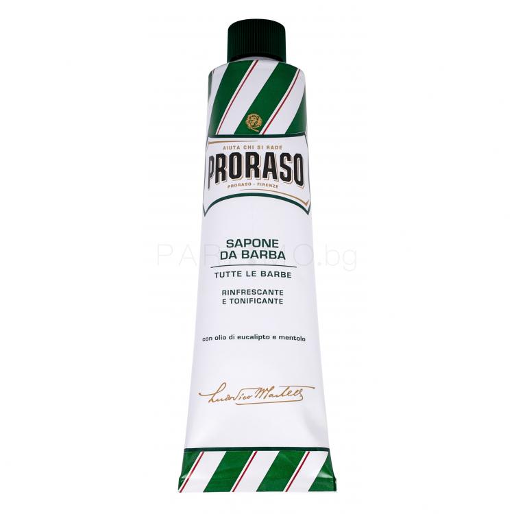 PRORASO Green Shaving Soap In A Tube Пяна за бръснене за мъже 150 ml