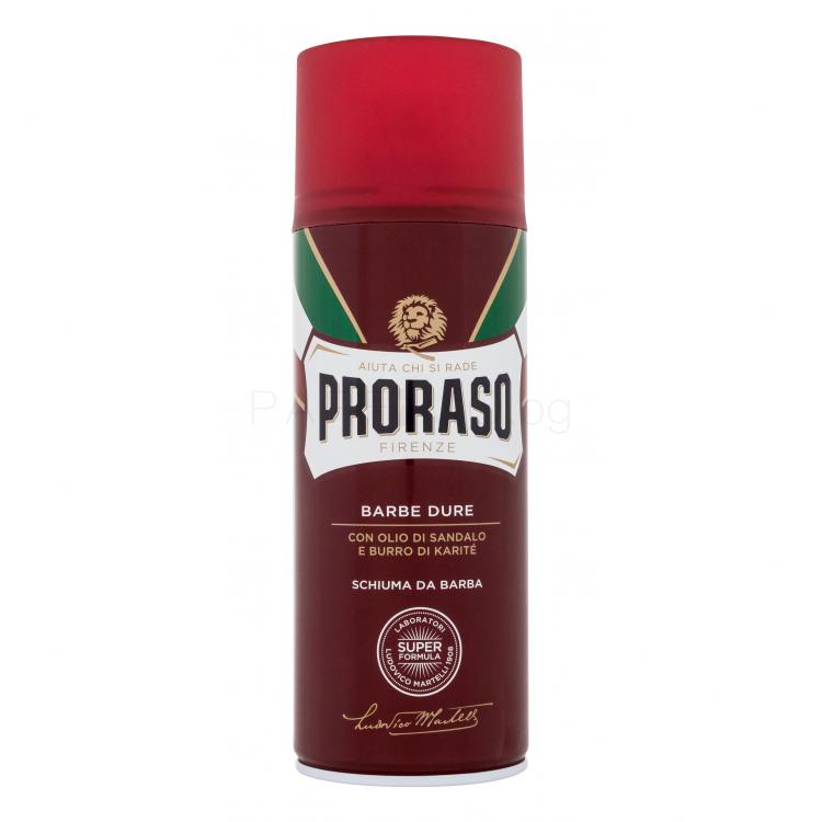 PRORASO Red Shaving Foam Пяна за бръснене за мъже 400 ml