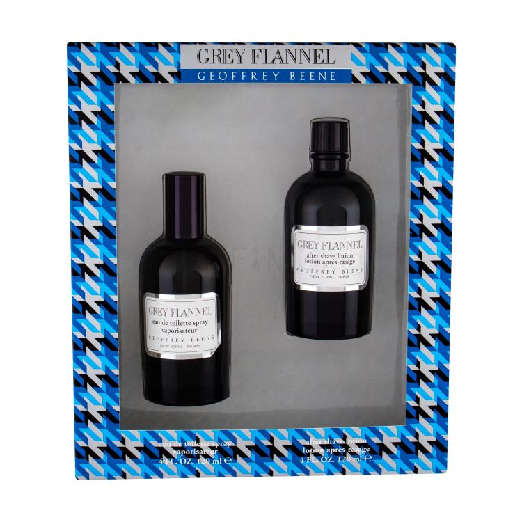 Geoffrey Beene Grey Flannel Подаръчен комплект EDT 120ml + 120ml одеколон увредена кутия