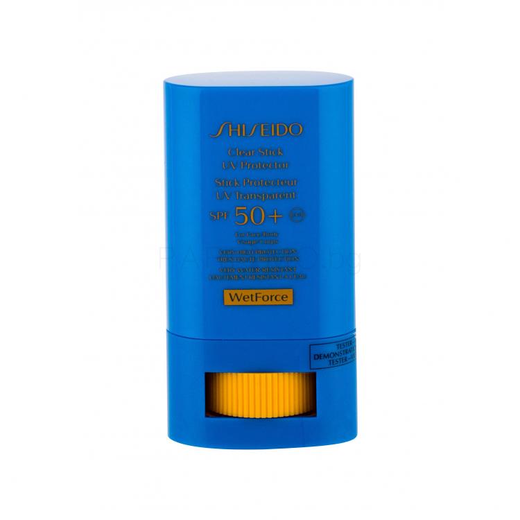 Shiseido UV Protective Clear Stick SPF50+ Слънцезащитен продукт за лице за жени 15 гр ТЕСТЕР