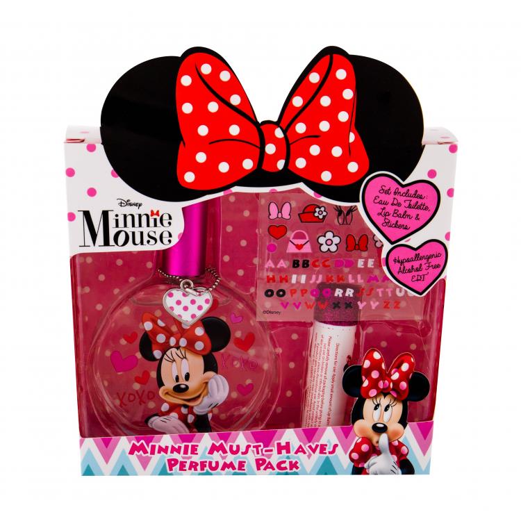 Disney Minnie Mouse Подаръчен комплект EDT 50 ml + балсам за устни 3,5 g + стикери