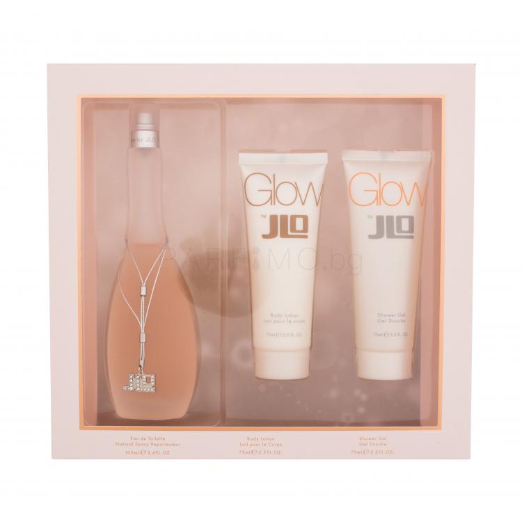 Jennifer Lopez Glow By JLo Подаръчен комплект EDT 100 ml + лосион за тяло 75 ml + душ гел 75 ml