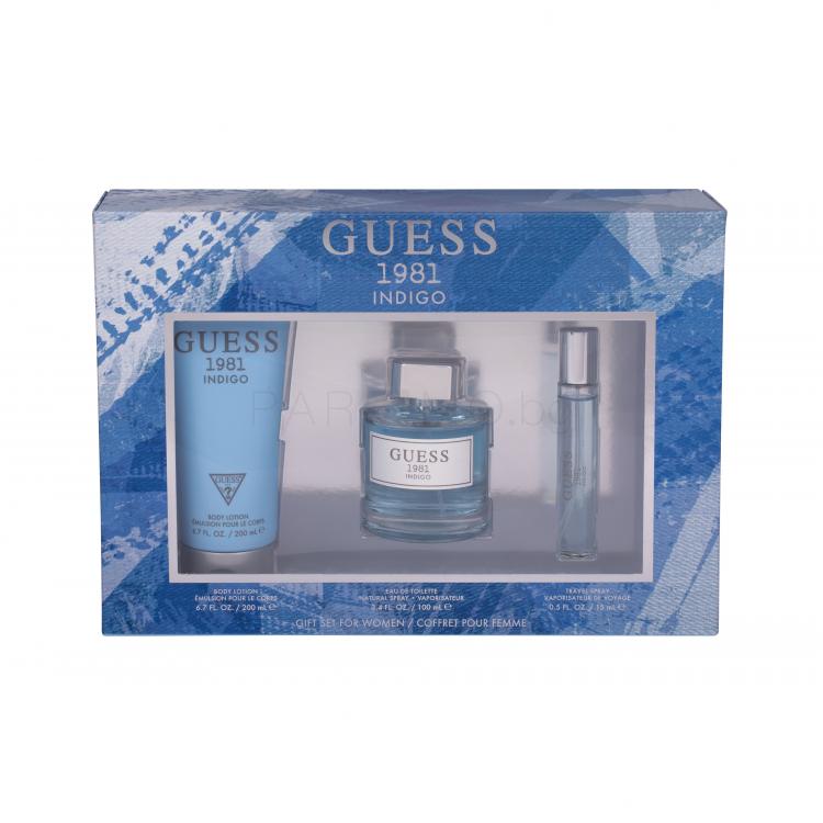 GUESS Guess 1981 Indigo For Women Подаръчен комплект EDT 100 ml + лосион за тяло 200 ml + EDT 15 ml