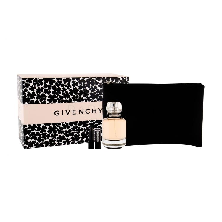 Givenchy L&#039;Interdit Подаръчен комплект EDP 50 ml + червило Rouge Interdit Vinyl 16 Noir 1,3 g увредена кутия