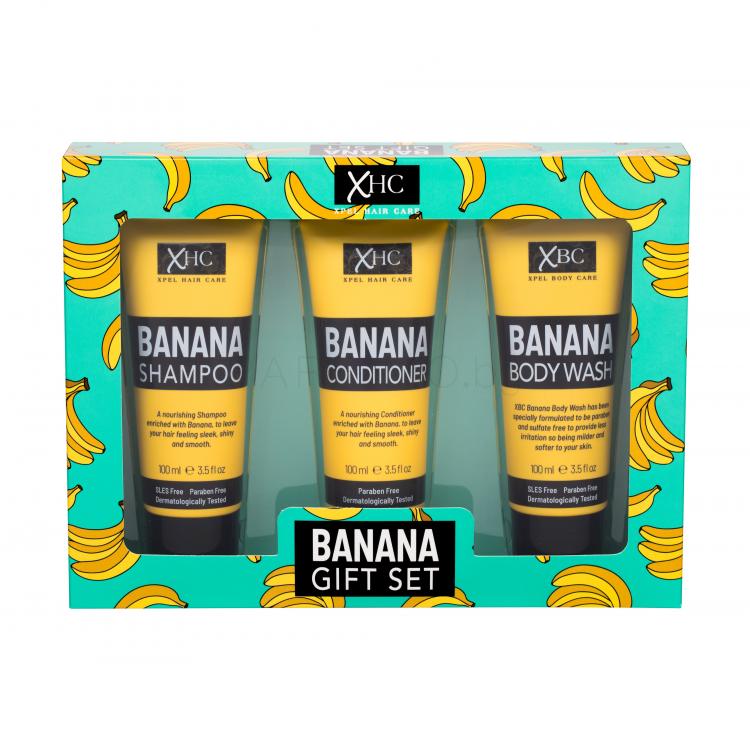 Xpel Banana Подаръчен комплект шампоан 100 ml + балсам за коса(кондиционер) 100 ml + душ гел 100 ml