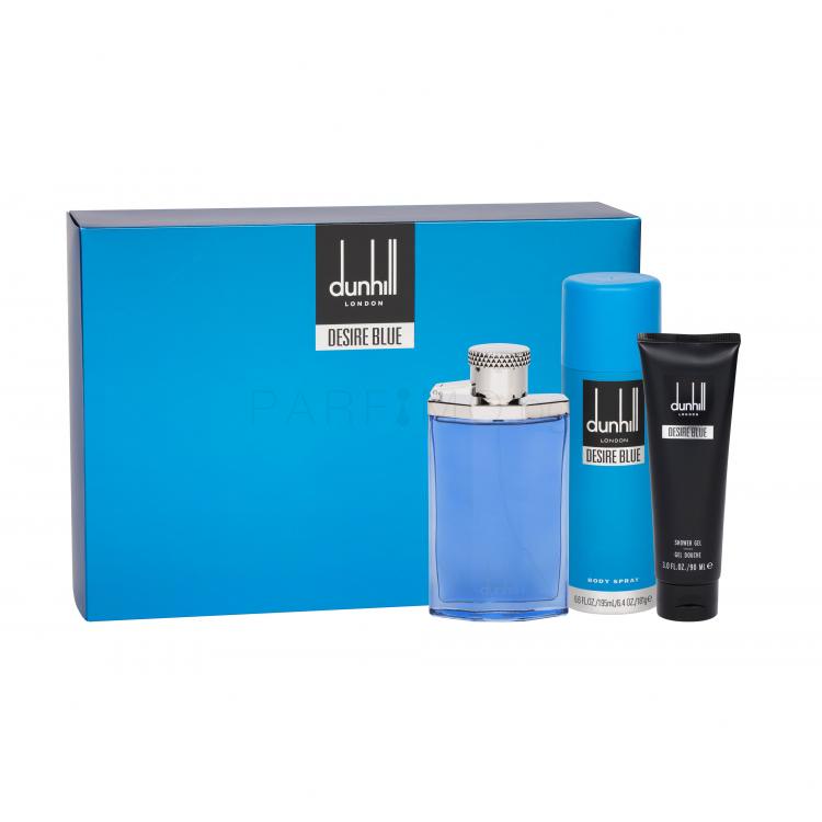 Dunhill Desire Blue Подаръчен комплект EDT 100 ml + душ гел 90 ml + дезодорант 195 ml