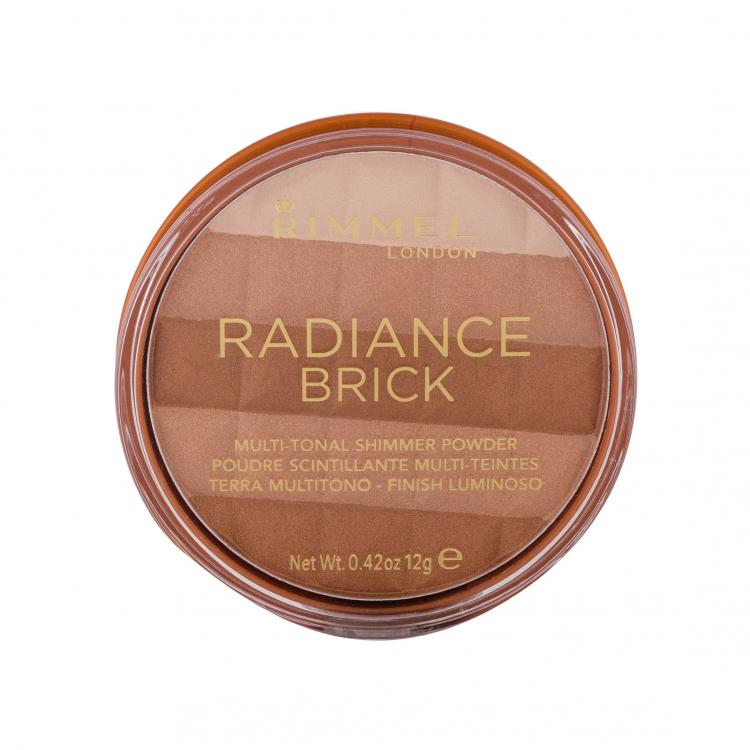 Rimmel London Radiance Brick Бронзант за жени 12 g Нюанс 001 Light