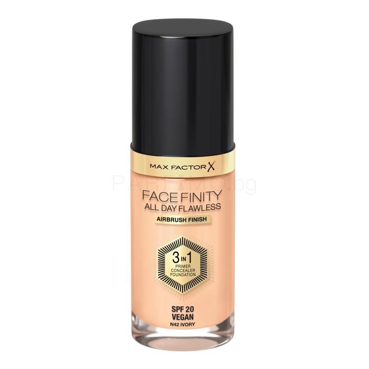 Max Factor Facefinity All Day Flawless SPF20 Фон дьо тен за жени 30 ml Нюанс N42 Ivory