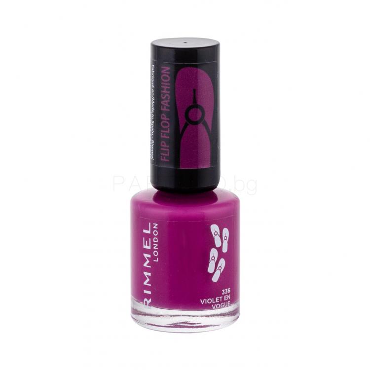 Rimmel London 60 Seconds Flip Flop Лак за нокти за жени 8 ml Нюанс 336 Violet En Vogue