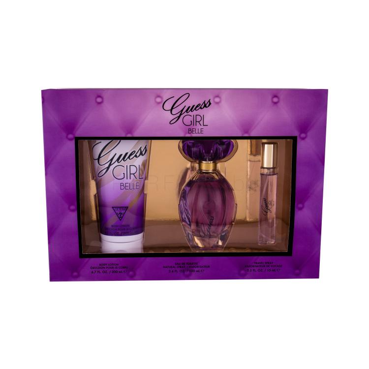 GUESS Girl Belle Подаръчен комплект EDT 100 ml + лосион за тяло 200 ml + EDT 15 ml увредена кутия