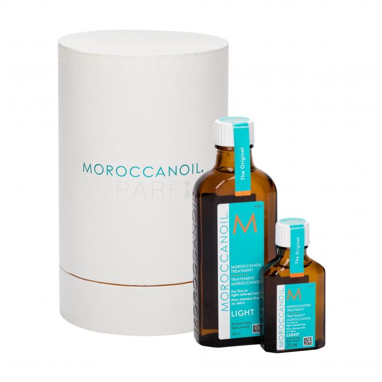 Moroccanoil Treatment Light Подаръчен комплект олио за коса 100 ml + олио за коса 25 ml
