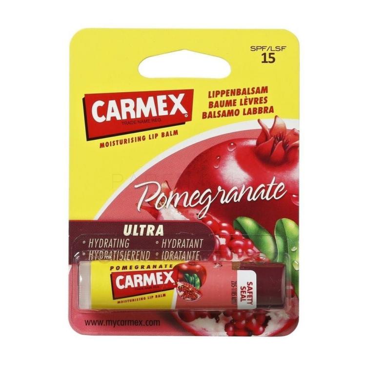 Carmex Ultra Moisturising Lip Balm Pomegranate SPF15 Балсам за устни за жени 4,25 гр