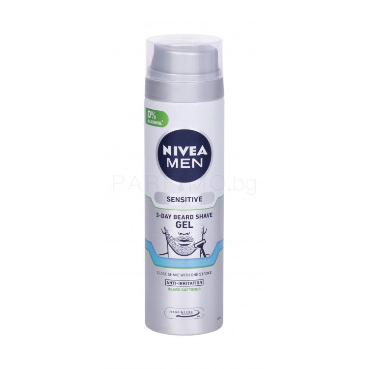 Nivea Men Sensitive 3-Day Beard Гел за бръснене за мъже 200 ml