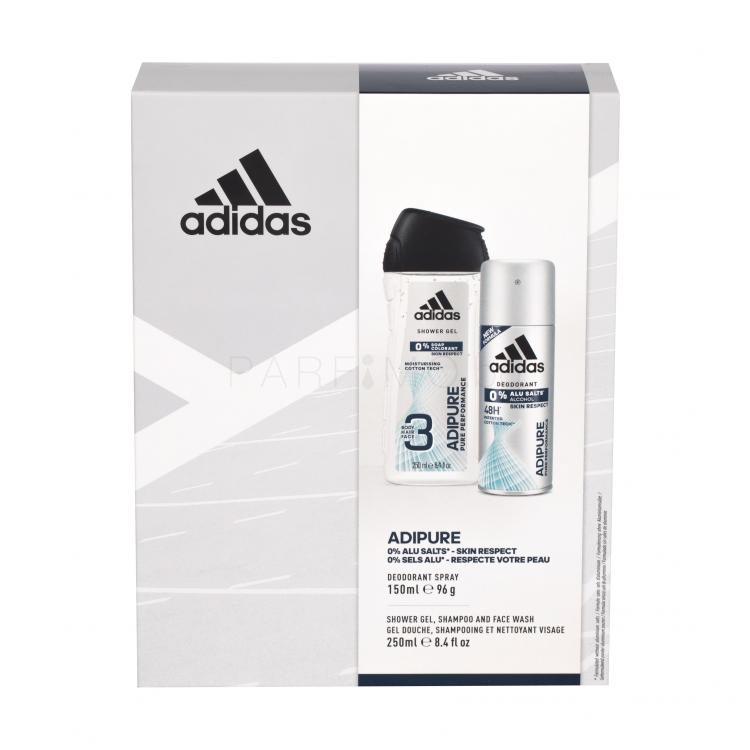 Adidas Adipure 48h Подаръчен комплект дезодорант 150 ml + душ гел 250 ml