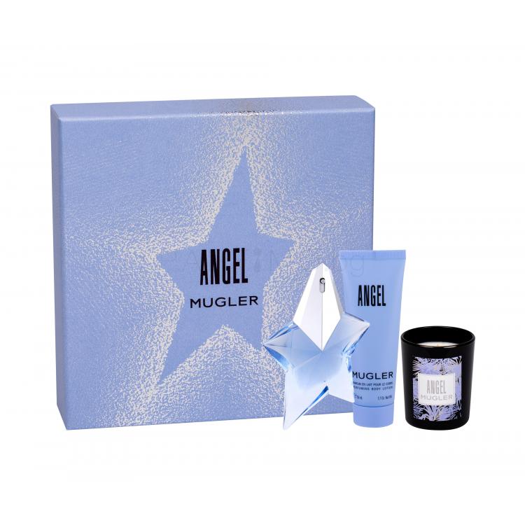 Thierry Mugler Angel Подаръчен комплект EDP 25 ml + лосион за тяло 50 ml + свещ 70 g Зареждаем